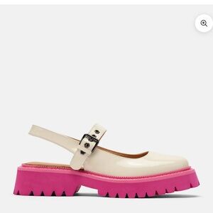 Women's Luna Cream/Pink Leather Mary Jane
Lug Slingbacks
New in box
